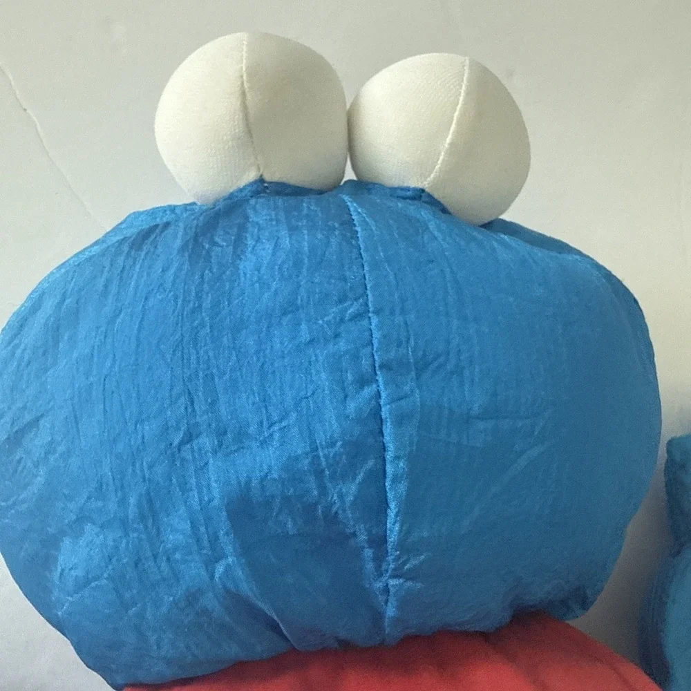 VTG Hungry Cookie Monster Parachute Plush 1995 Sesame Street Tyco Backpack 62714